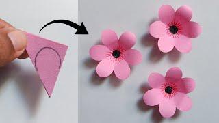 Easy Paper Flower Making  How To Make Paper Flower Craft  Paper Flower Making Step By Step