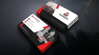 How to Creative Business Card Design - Photoshop CC Tutorial - Graphic Design