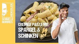 Schnelles Cremige Pasta mit Spargel und Schinken Rezept von Steffen Henssler