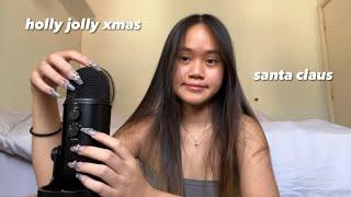 ASMR mic triggers w christmas trigger words