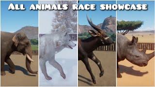 Planet Zoo ALL ANIMALS RACE SHOWCASE