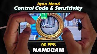 BGMI Best Zero Recoil Control Code & Sensitivity For Android And iOS  IQOO Neo6 5 Fingers Handcam 