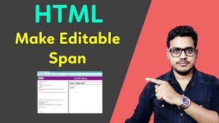 How to make span tag editable in HTML  Make tags editable in Html  How to make h1 tag editable