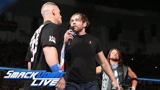 John Cena Dean Ambrose and AJ Styles come face to face to face SmackDown LIVE Oct. 4 2016