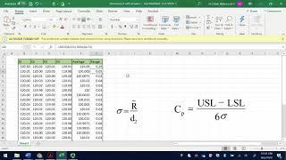 Process Capability   Cp   Cpk Calculation - Example - Lean Six Sigma the Analysis Phase