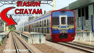 Perlintasan KERETA API Stasiun Citayam - Trainz Simulator Indonesia HD