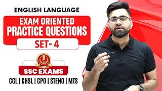 Set-4 Exam Oriented Practice Questions  English For SSC CGL CHSL CPO MTS  Tarun Grover