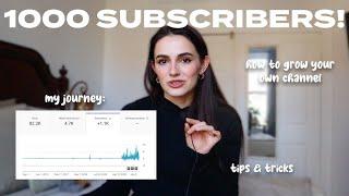 HOW I GOT MY FIRST 1000 SUBSCRIBERS  how long it took me & how to grow fast on youtube in 2024