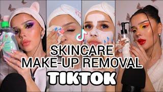ASMR  Makeup Removal & Skincare Routine • Done by NADINA IOANA  TIKTOK Compilation