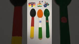 Germany  India  Bangladesh   Independence Day Drawing #shorts #art #viral #spoon