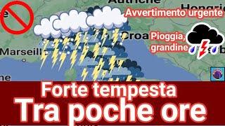 METEO ITALIA ATTENZIONE AL FORTISSIMO TEMPORALE CHE SI ABBATTERA TRA POCHE ORE SU QUESTE REGIONI..