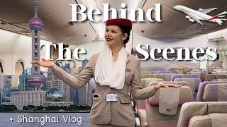 Behind The Scenes as EMIRATES CABIN CREW - Things you DONT see as a Passenger  Shanghai Vlog 