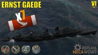 Ernst Gaede 7 Kills & 123k Damage  World of Warships Gameplay