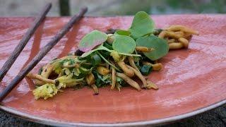 Gebratene Pilze Salat Rezept asiatisch