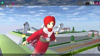 TUTORIAL HIJAB OUTFIT JILBAB MUSLIMAH MERAH MERONA RAMADHAN 2023 DI SAKURA SCHOOL SIMULATOR