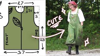 Easy DIY Nature Overalls for Summer vintage inspired and CUTE