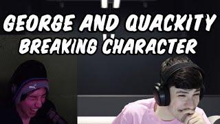 Georgenotfound and Quackity breaking character in ‘lore’  funny moments
