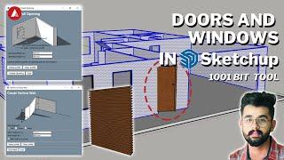 Make Doors and windows in Sketchup in single click 1001Bit tools