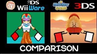 WarioWare D.I.Y series DS and WiiWare vs WarioWare Gold Microgame comparison.