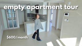My Empty Korean Apartment Tour  $600month 2 bedroom