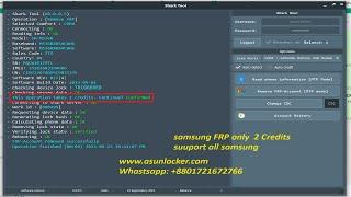 Samsung FRP Remove 2 Credit only- Samsung FRP Remove All support  #sharktool #frp #asunlocker