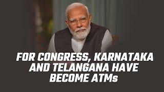 For Congress Karnataka and Telangana have become ATMs  PM Modi  TV9