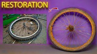 Epic Bicycle RESTORATION  Restoring Vintage Rusted Wheels