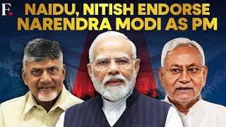 Watch Modi Naidu Nitish Bonhomie On Full Display In The Parliament