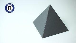 HOW TO MAKE A PAPER PYRAMID? SQUARE PYRAMID. 3D GEOMETRIC SHAPES. PAPER PYRAMID.  #RAIDOTV