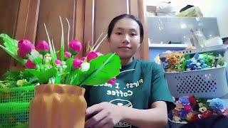 Chia sẻ cắm lọ hoa hồng bi đơn giản  Sharing a simple vase of roses  Đại Phúc 3