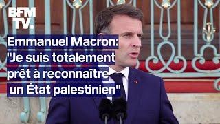 Emmanuel Macron se dit prêt à reconnaître un État palestinien à un moment utile