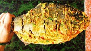 How to cook whole fish in pan with butter  crispy  juicy fish recipe