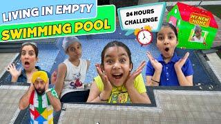 Living In Empty Swimming Pool - 24 Hours Challenge  Ramneek Singh 1313  RS 1313 VLOGS