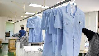 Amazing School Uniform Mass Production Process. School Uniform factory in South Korea.