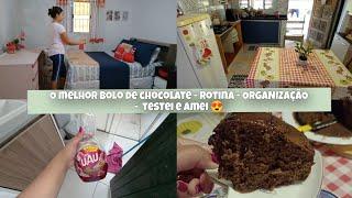 BOLO DE CHOCOLATE PERFEITO - MINHA ROTINA DA MANHÃ - ORGANIZAÇÃO  - Estreando a fritadeira elétrica