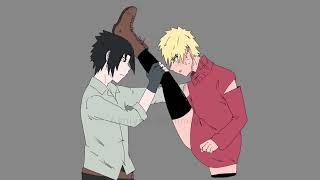 Sasuke and Naruto’s little “fight”  SASUNARU   