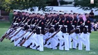 Watch The Amazing Marine Corps Silent Drill Platoon Perform at the Sunset Parade