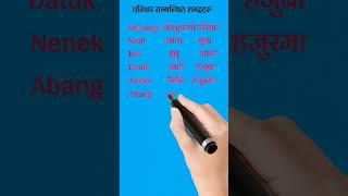 Words of family in malay languagemalay words for beginnersnepali malaysia language#shorts