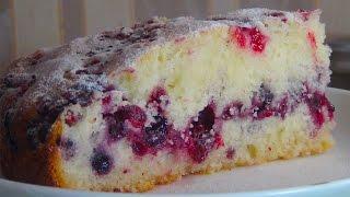 Обалденно вкусный сметанный пирог с ягодами Sour creampie with berries