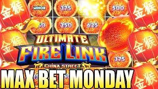 OMG Ultimate FIRE Link Big Win China Street Golden Monkey MAX BET MONDAY EP#025 Slot Machine Casino