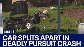 Upland pursuit crash leaves multiple people dead