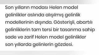 Helen Model Gelinlikleri Kimler Tercih Etmeli?