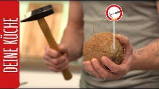 Kokosnuss öffnen #HowTo  REWE Deine Küche
