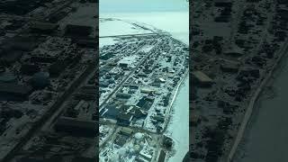 Flying into Kotzebue Alaska on Bering Air