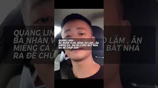 QUANG LINH  BÀ NHÂN VLOG SỐNG ẢO LẮM  ĂN MIẾNG CÁ  MÀ BẢ CŨNG BẮT NHẢ RA ĐỂ CHỤP ẢNH 