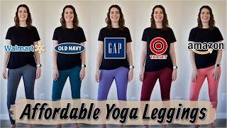 Trying out affordable yoga leggings from five different stores