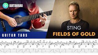 Sting - Fields Of Gold  Classical Guitar Cover  GUITAR TABSSHEET