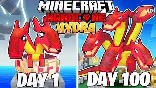 I Survived 100 DAYS as a HYDRA in HARDCORE Minecraft