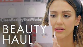 Watch Jessica Alba Do a Beauty Editors Makeup with All Honest Beauty Products  Beauty Haul   ELLE