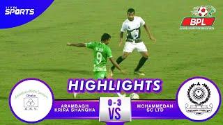 Arambagh Krira Shangha vs Mohammedan SC  5th Match Highlights  Bangladesh Premier League 20-21